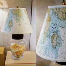 Nautical Chart Lamp Shades