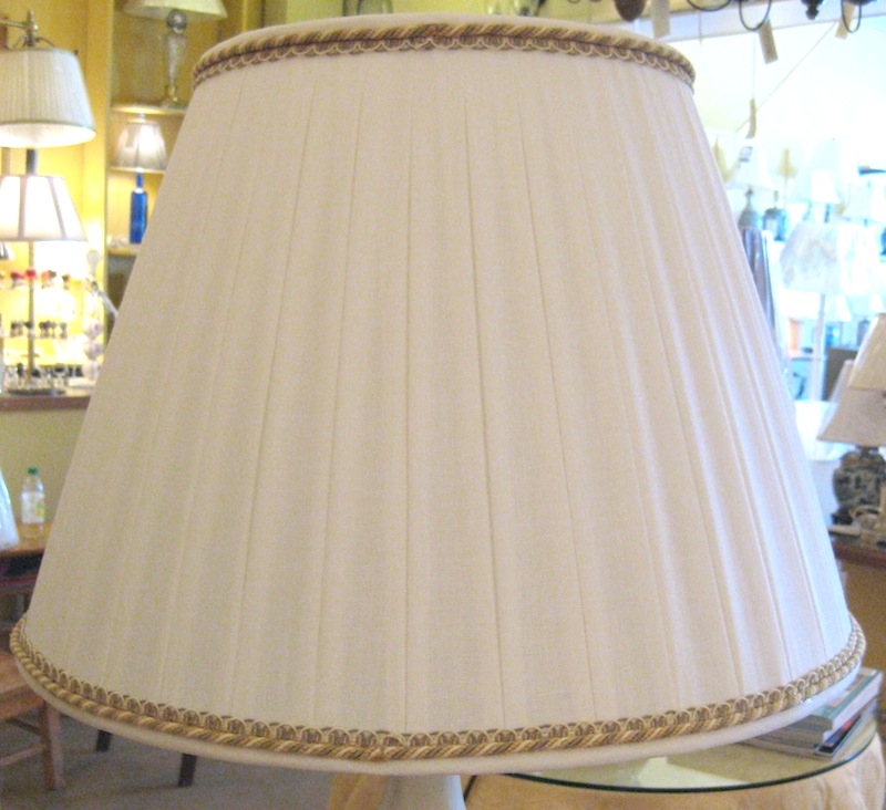 Linen Box Pleats with Decorative Trim