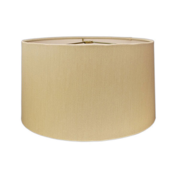 Shallow Drum Hardback Lampshade in Sunbrella 527-Ivory