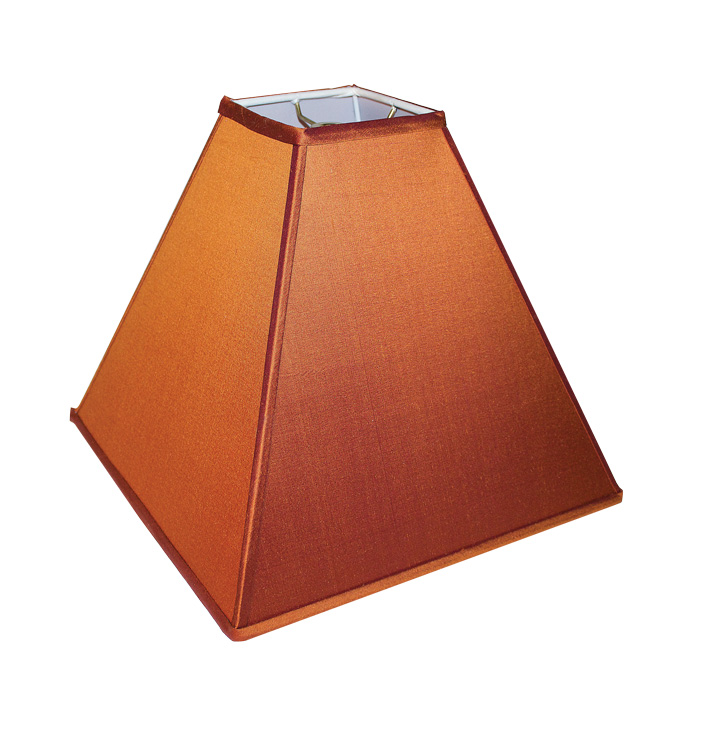 Deep Square Taper Hardback Lampshade in Autumn Silk