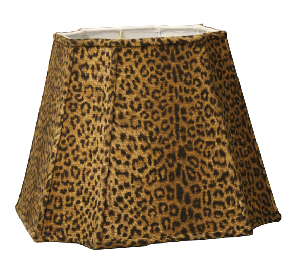 Inverted Cut Corner Square Hardback Lampshade in Cheetah