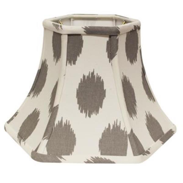 Hexagonal Bell Hardback Lampshade in 967-Gray