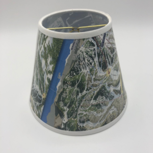 Ski Trail Map Lampshade 9" Empire