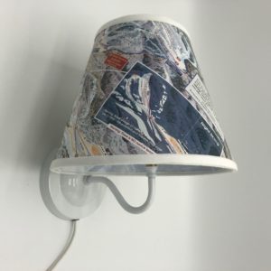 Pinup Lamp with Ski Lampshade
