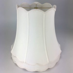 Scalloped Colonial Silk Bell Lampshade with a Gallery