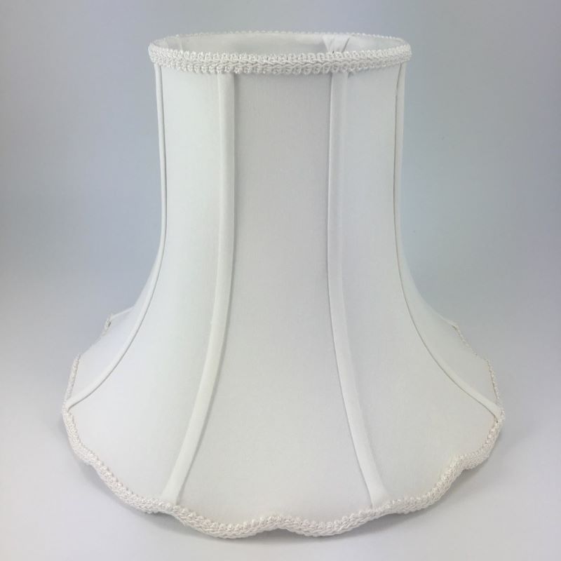 Scalloped J-Bell Silk Lampshade