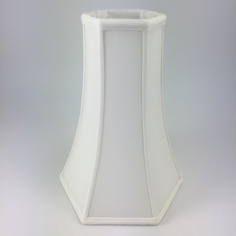 Deep Hexagon Silk Bell Lampshade