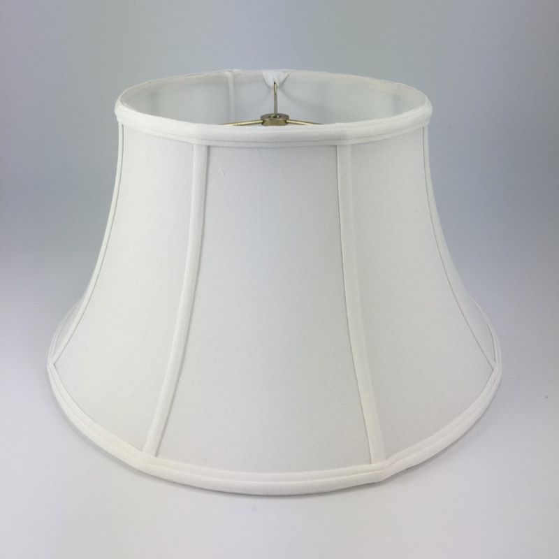 Floor and Swing Arm Lamp Shallow Silk Bell Lampshade