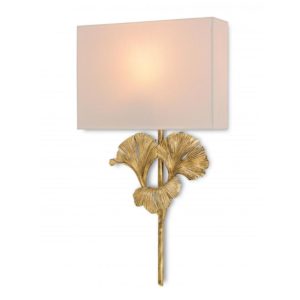Currey Gingko Gold Wall Sconce 5178