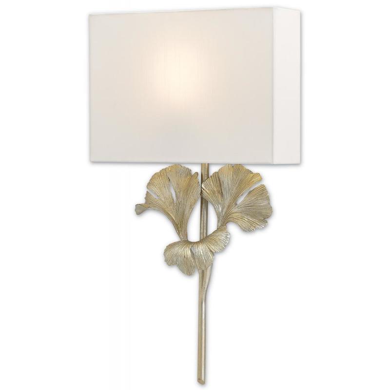 Currey Gingko Silver Wall Sconce 5900 0009