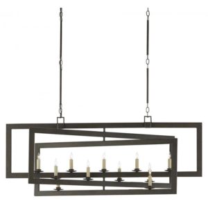 Currey Middleton Bronze Rectangular Chandelier 9000 0525