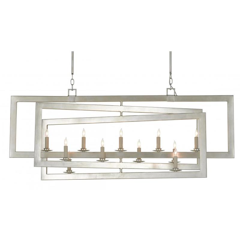 Currey Middleton Rectangular Silver Chandelier 9000 0634