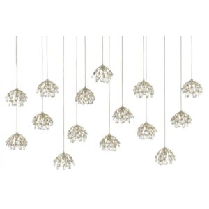 Currey Crystal Bud Rectangular 15 Light Multi Drop Pendant 9000 0671