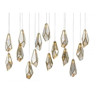 Currey Glace Rectangular 15 Light Multi Drop Pendant 9000 0706