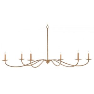 Currey Saxon Rattan Chandelier 9000 0757
