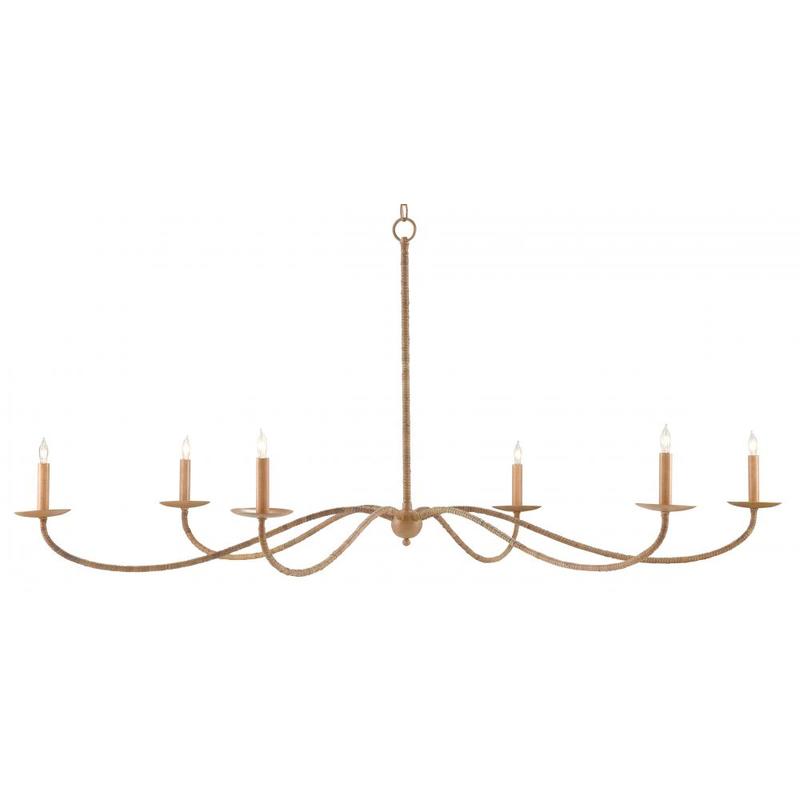 Currey Saxon Rattan Chandelier 9000 0757