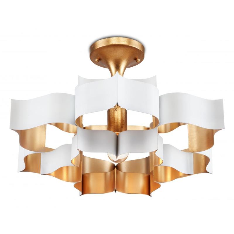 Currey Grand Lotus White Small Chandelier 9000 0856