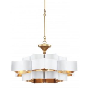 Currey Grand Lotus White Chandelier 9000 0857