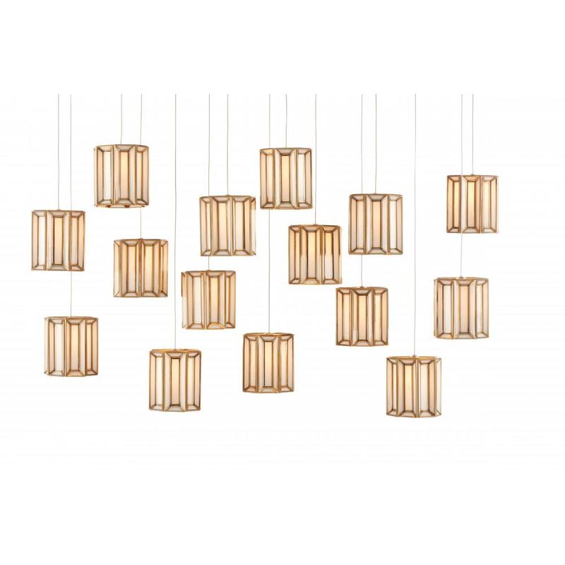 Currey Daze Rectangular 15 Light Multi Drop Pendant 9000 0892