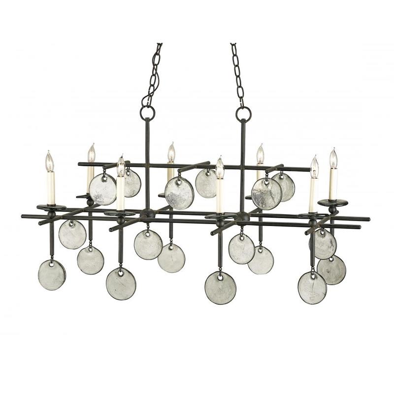 Currey Sethos Black Rectangular Chandelier 9124