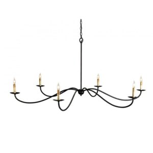 Currey Saxon Black Chandelier 9267
