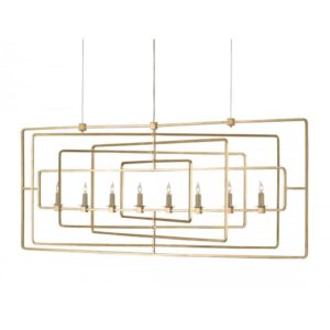 Currey Metro Gold Rectangular Chandelier 9542