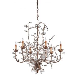 Currey Crystal Bud Cupertino Medium Chandelier 9882