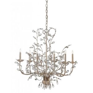 Currey Crystal Bud Silver Medium Chandelier 9973