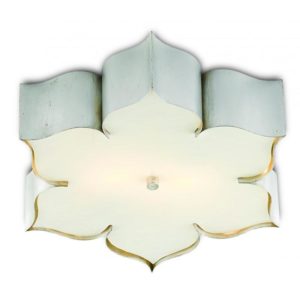 Currey Grand Lotus Silver Flush Mount 9999 0042