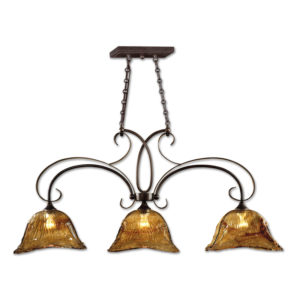 Uttermost Vetraio 3 Lt Bronze Kitchen Island Light 21009