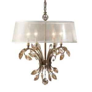 Uttermost Alenya 4 Light Gold Metal Chandelier 21245