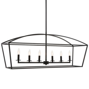 Uttermost Clayton 6 Light Linear Chandelier 21348