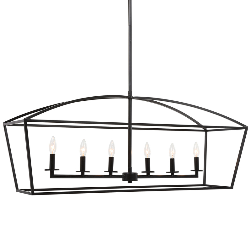 Uttermost Clayton 6 Light Linear Chandelier 21348