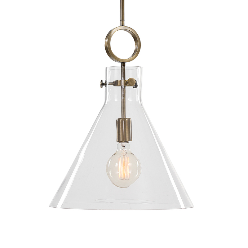 Uttermost Imbuto Funnel Glass 1 Light Pendant 21548