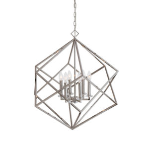 Uttermost Euclid 6 Light Nickel Cube Pendant 22122