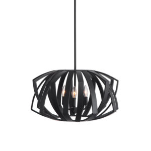 Uttermost Thales Black Geometric 3 Light Pendant 22137