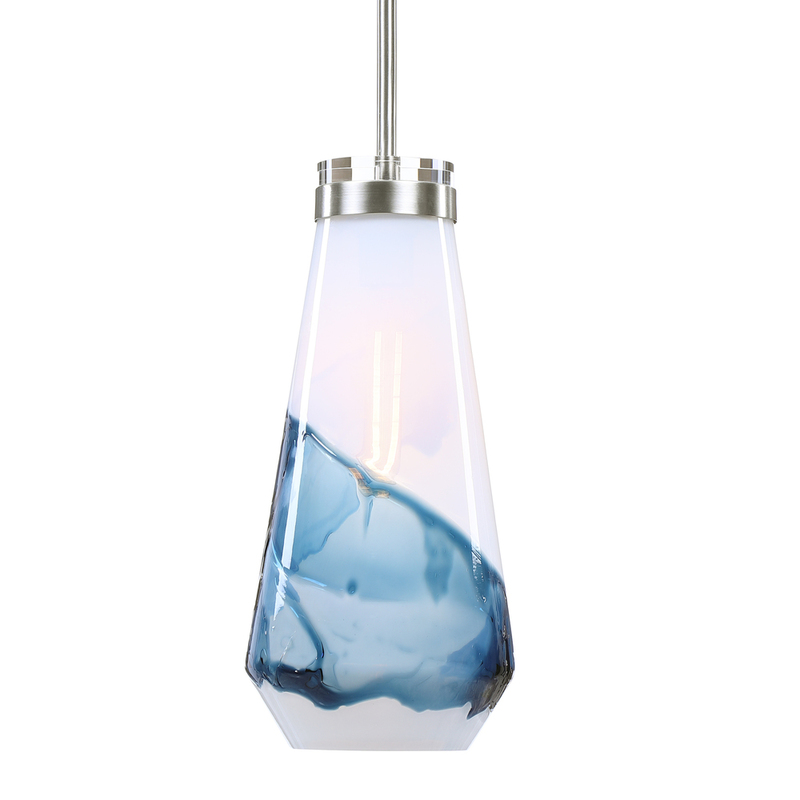 Uttermost Windswept Blue & White 1 Light Mini Pendant 22197