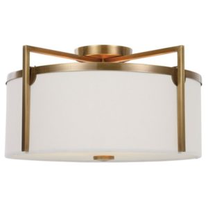 Uttermost Colfax Brass 3 Light Semi Flush 22283