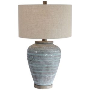 Uttermost Pelia Light Aqua Table Lamp 26228 1