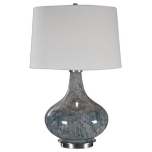 Uttermost Celinda Blue Gray Glass Lamp 27076
