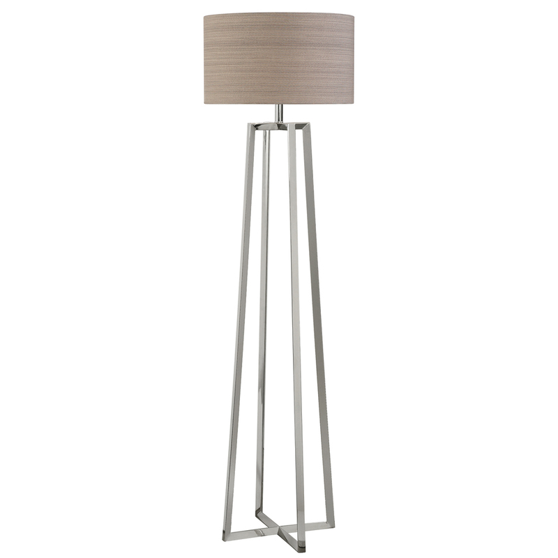 Uttermost Keokee Polished Nickel Floor Lamp 28111