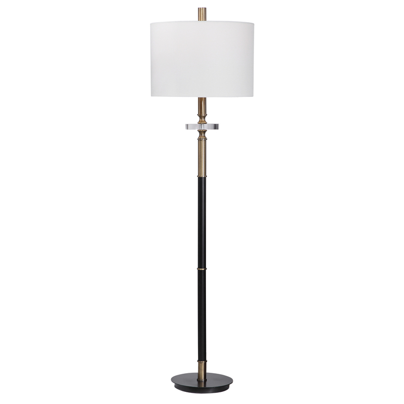 Uttermost Maud Aged Black Floor Lamp 28196 1