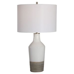 Uttermost Dakota White Crackle Table Lamp 28398 1