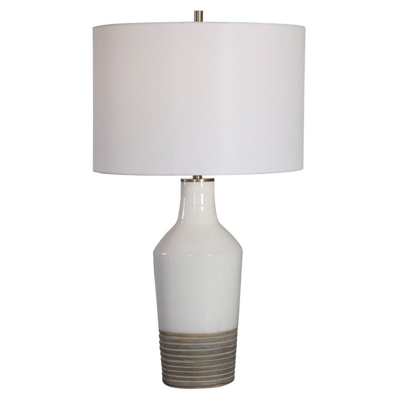 Uttermost Dakota White Crackle Table Lamp 28398 1