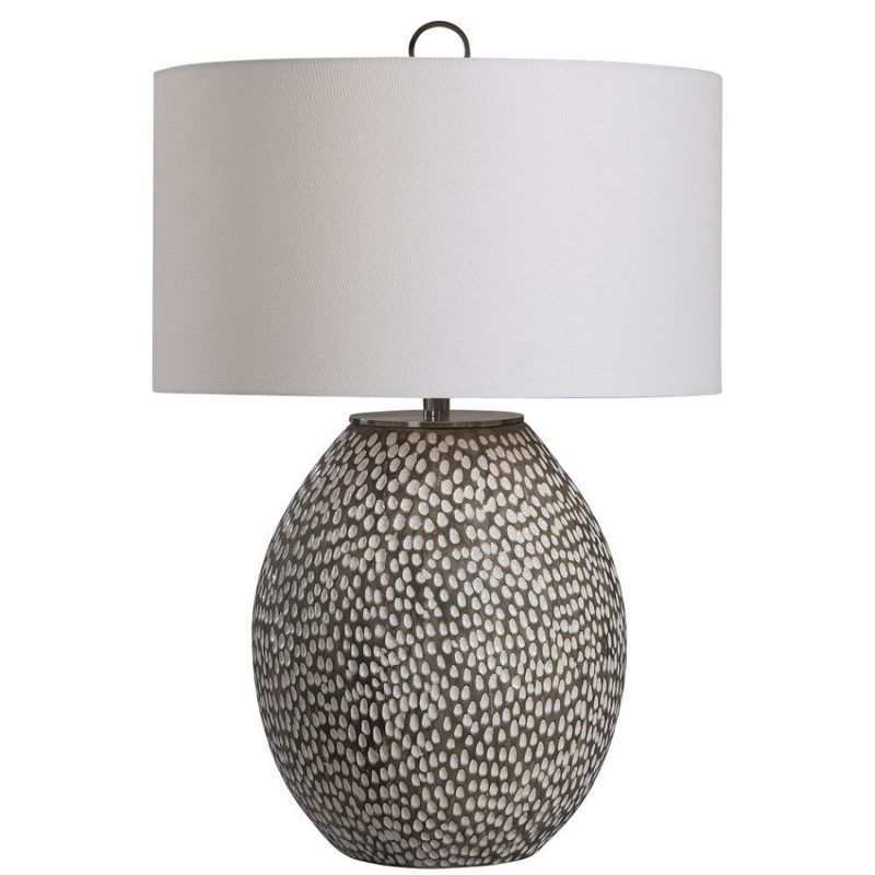 Uttermost Cyprien Gray White Table Lamp 28448 1