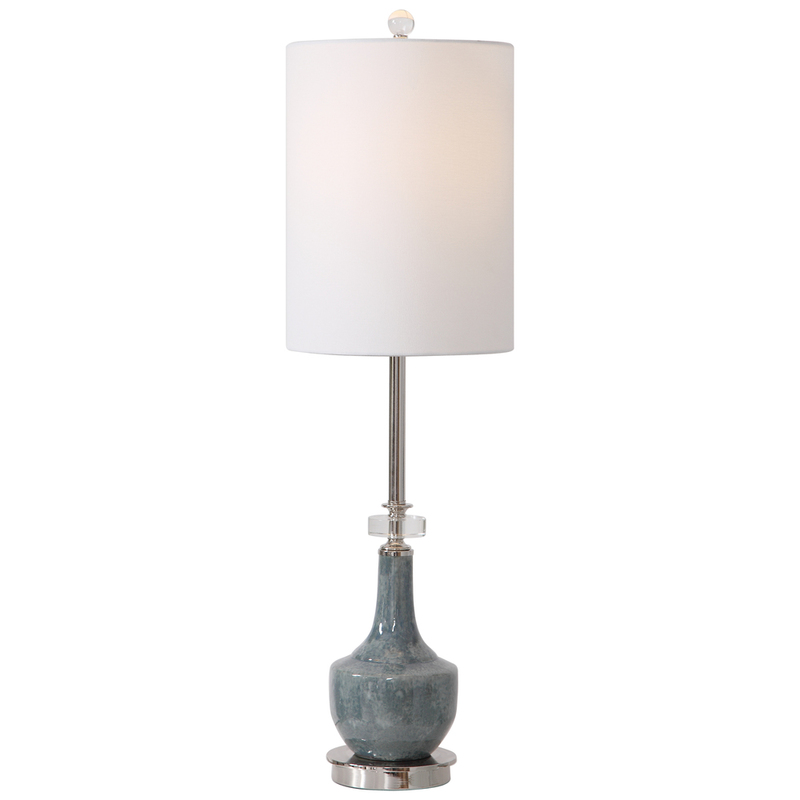 Uttermost Piers Mottled Blue Buffet Lamp 29698 1
