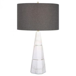 Uttermost Citadel White Marble Table Lamp 29997