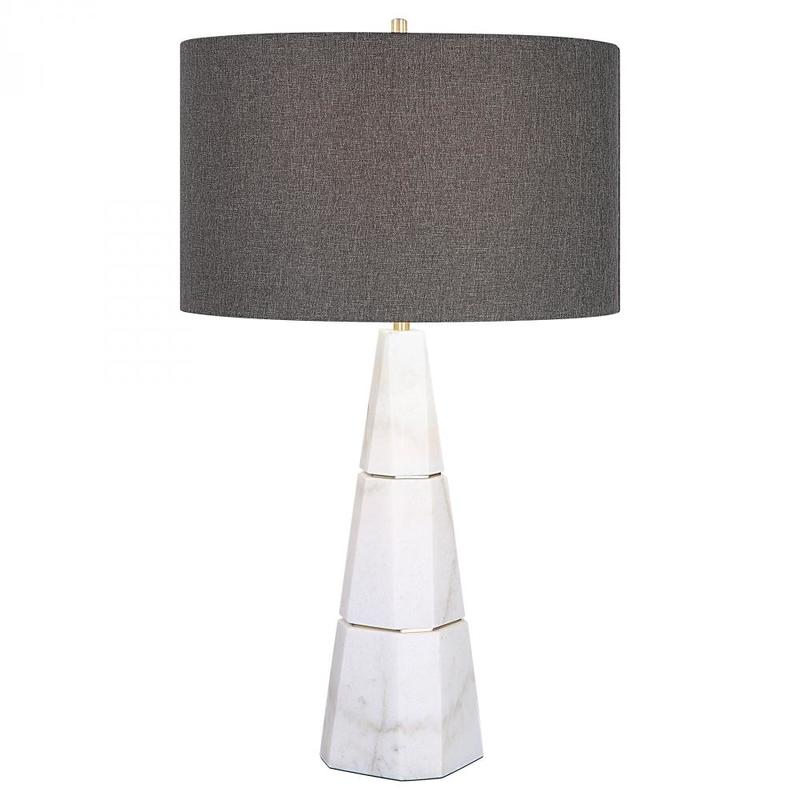 Uttermost Citadel White Marble Table Lamp 29997