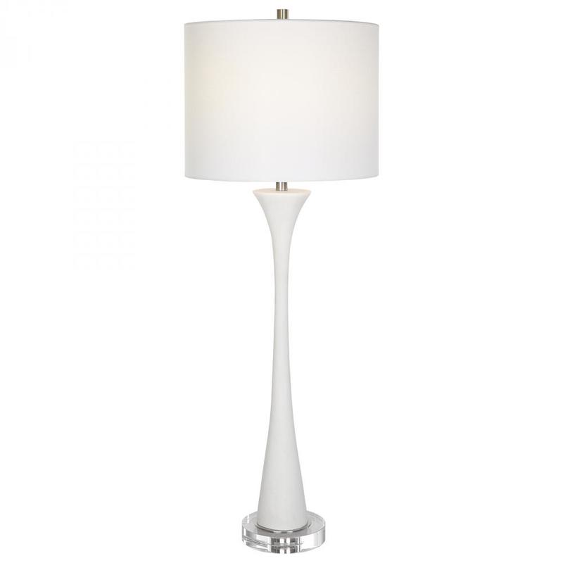 Uttermost Fountain White Marble Buffet Lamp 30040