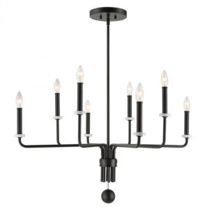 Uttermost Ebony Elegance 8 Light Chandelier 21353